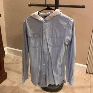 PacSun hooded chambray shirt